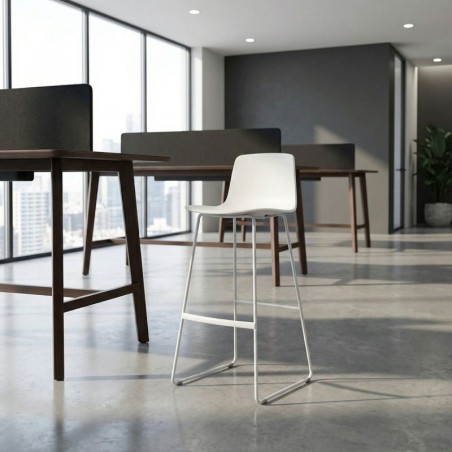 Taburete Alto Blanco Lottus de Enea - Montiel