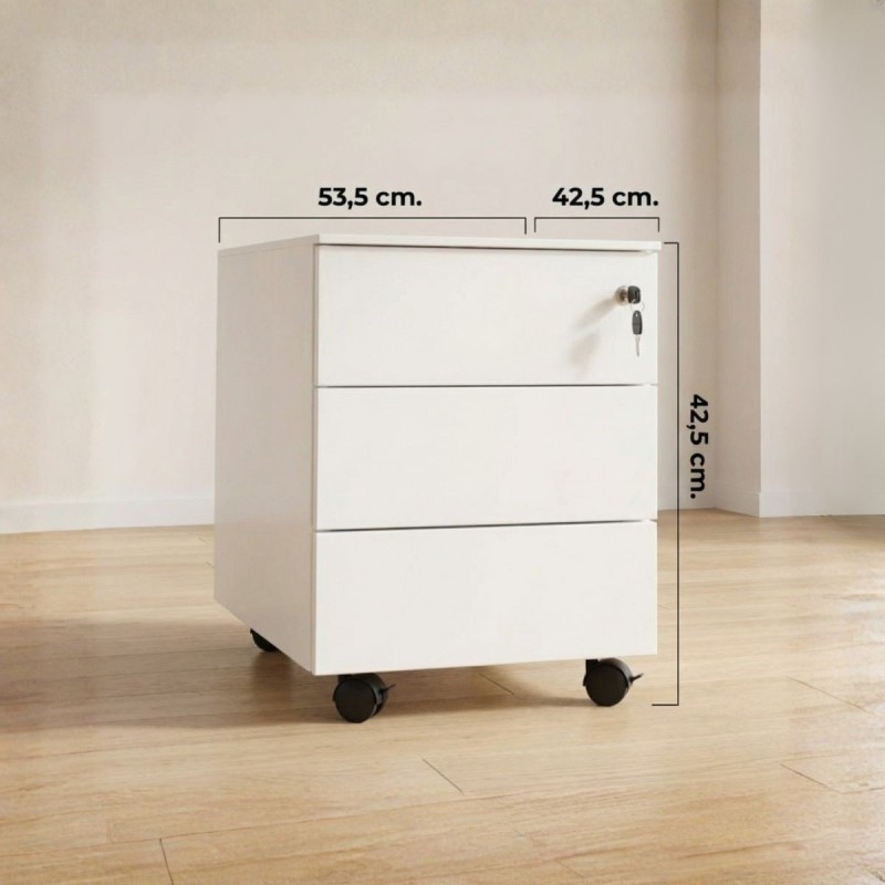 Cajonera 3 Cajones Oficina Blanca Praga de Kunna - Montiel