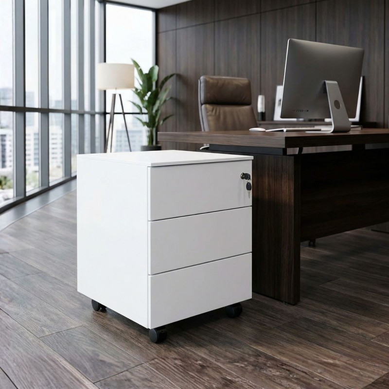 Cajonera 3 Cajones Oficina Blanca Praga de Kunna - Montiel