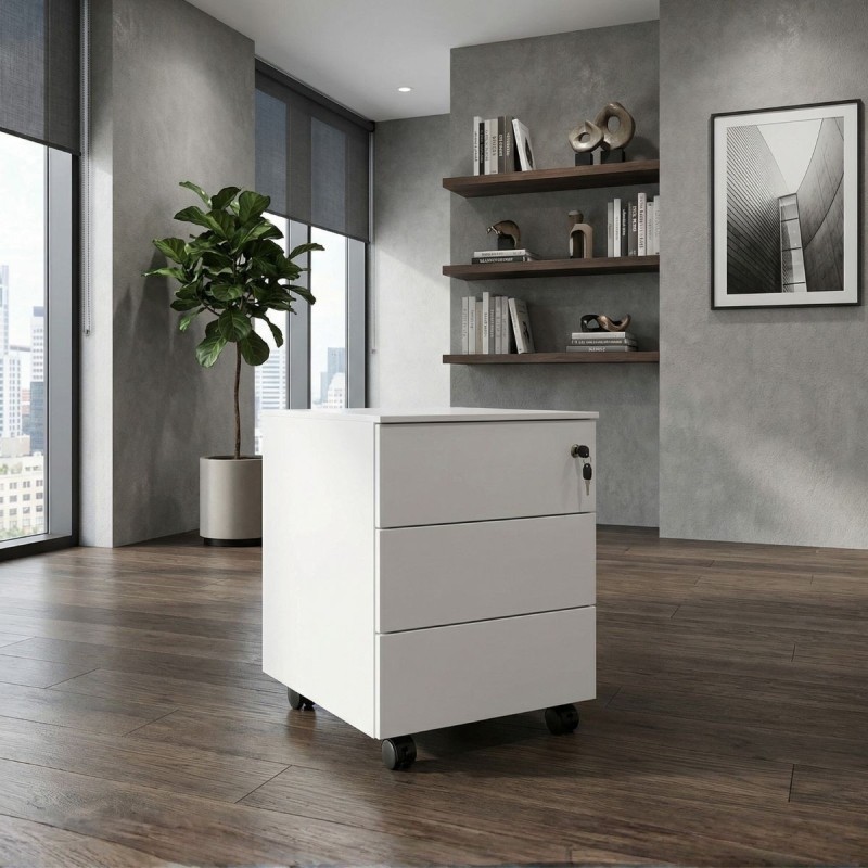 Cajonera 3 Cajones Oficina Blanca Praga de Kunna - Montiel