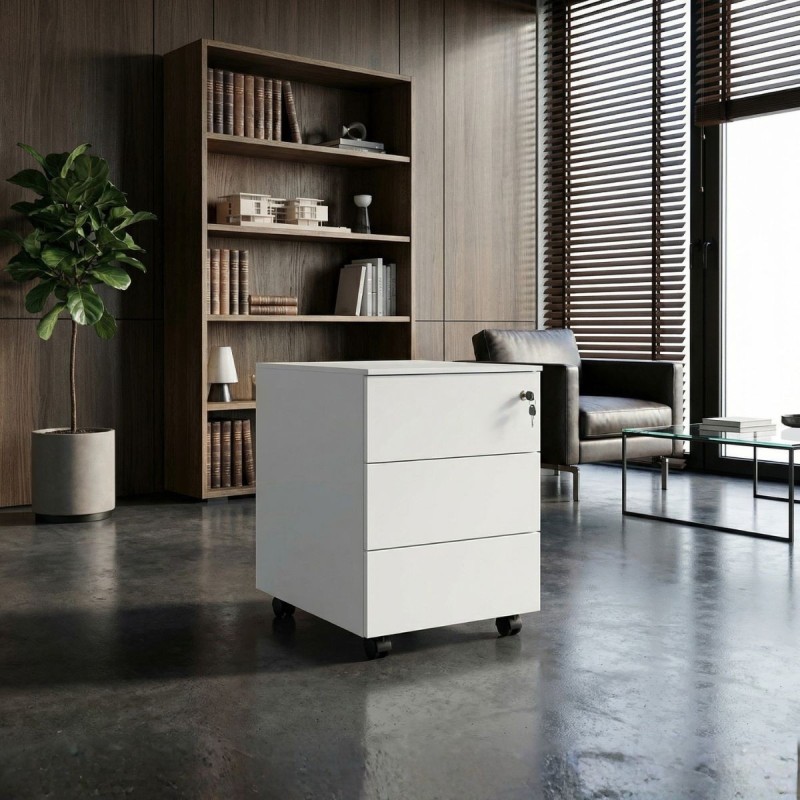 Cajonera 3 Cajones Oficina Blanca Praga de Kunna - Montiel