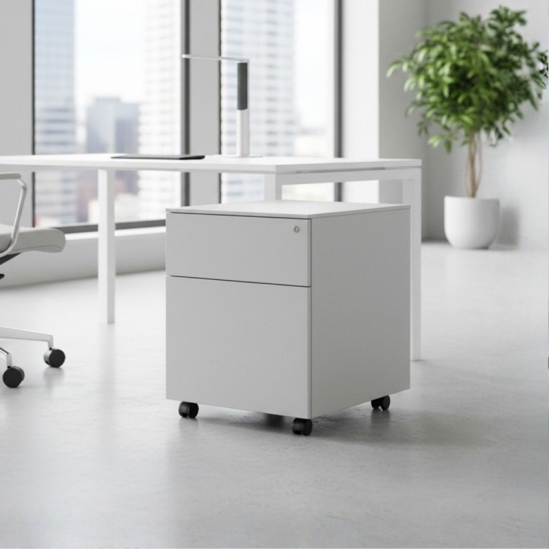 ▷ Cajonera de Oficina Metálica con Llave de Actiu | Oficinas Montiel