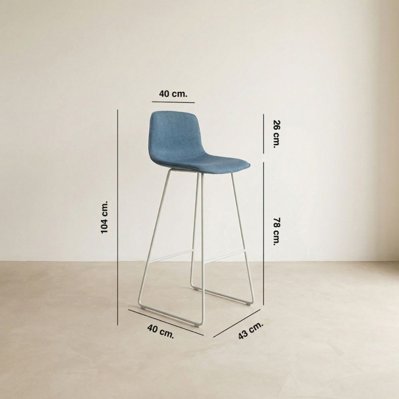 Taburete con Respaldo Alto Varya de Ofita - Reoffice