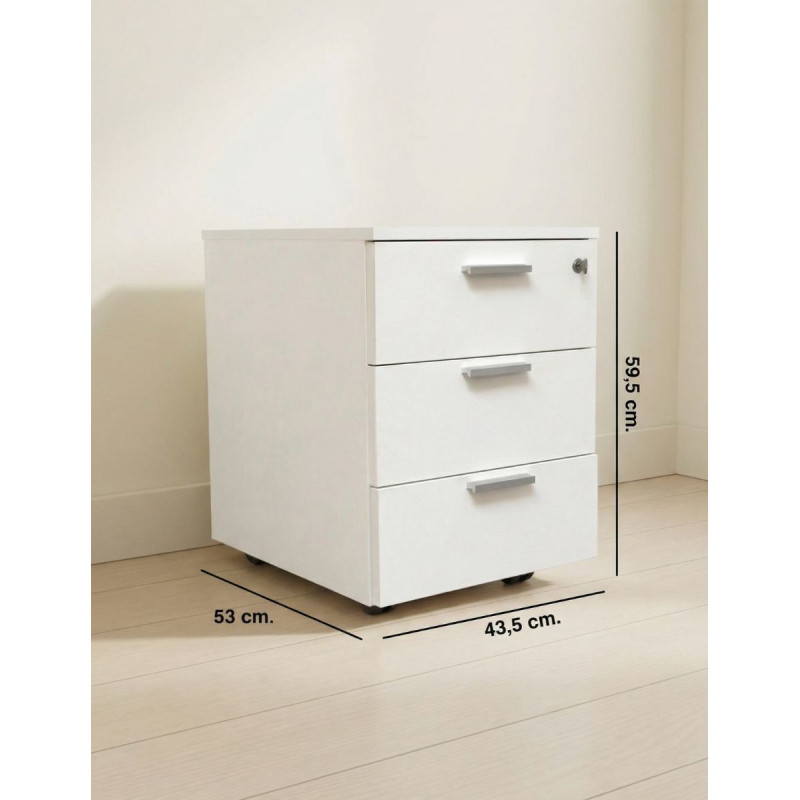 Cajonera Madera con Llave de Forma 5 - Montiel