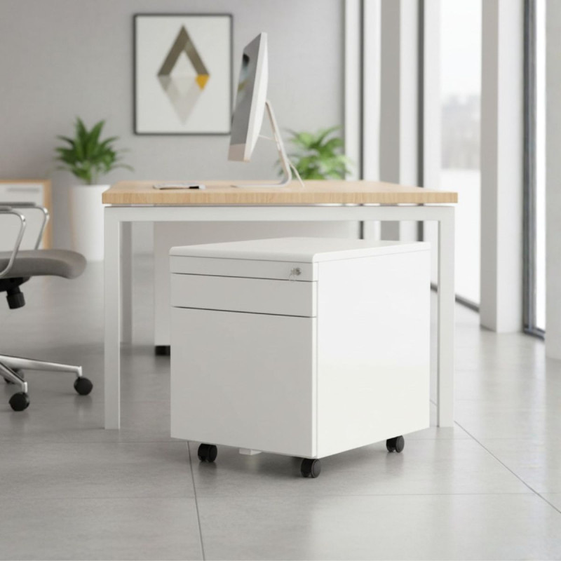 ▷ Cajonera Metálica Archivador de Oficina Blanca - Montiel