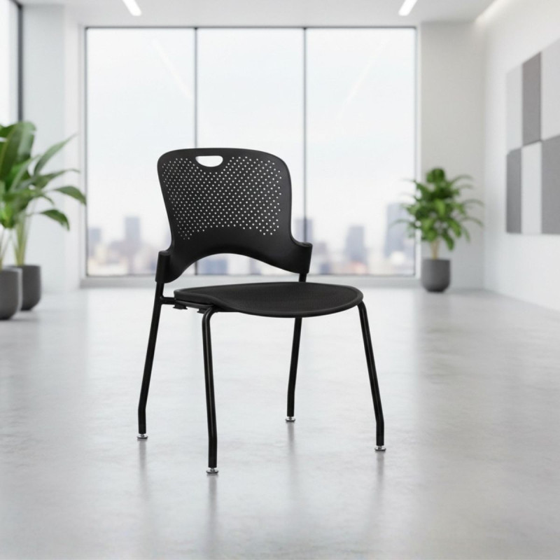 ▷ Silla Confidente Negra Caper de Herman Miller - Muebles Montiel