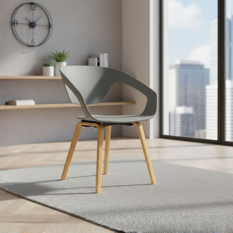 Silla Escritorio Sin ruedas Nórdica Liner de Mobel Línea