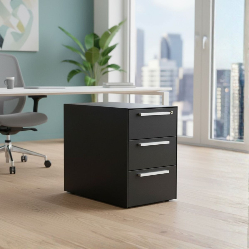 Cajonera 3 cajones Metálica Negra de Steelcase - Montiel