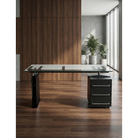 Escritorio Cristal 160x80cm. de Tecno - Montiel