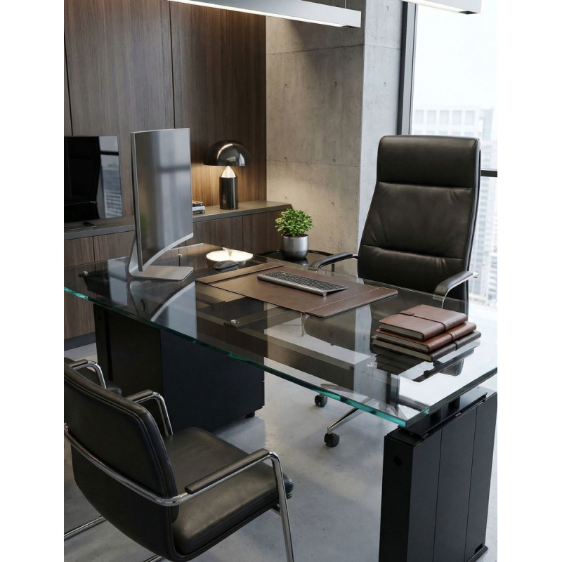 Escritorio Cristal 160x80cm. de Tecno - Montiel