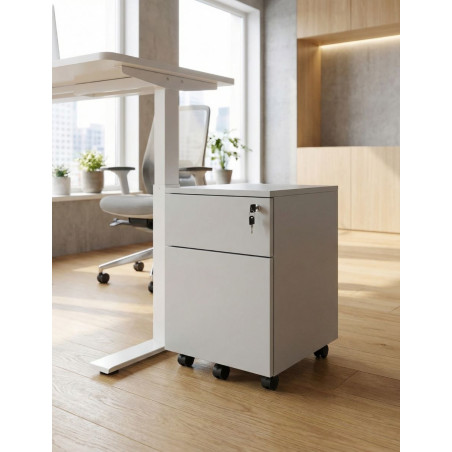 Cajonera Gris Antivuelco con Archivador de Levesta - Montiel