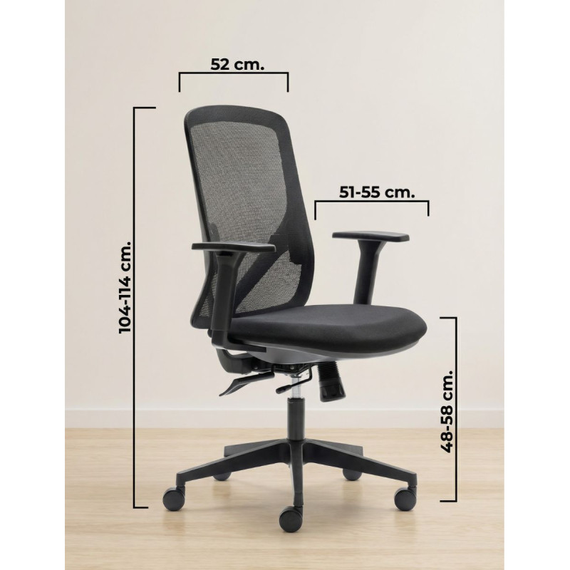 Silla Giratoria Ergonomica con Ruedas Lyon Euromof