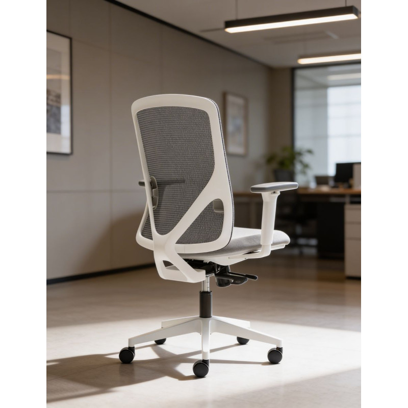 Silla Blanca Oficina Ergonómica Lyon de Euromof