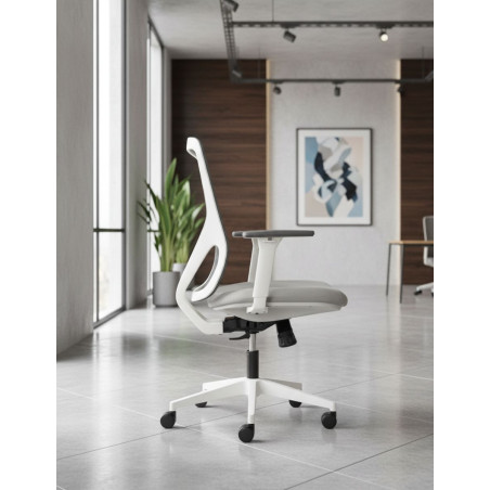 Silla Blanca Oficina Ergonómica Lyon de Euromof