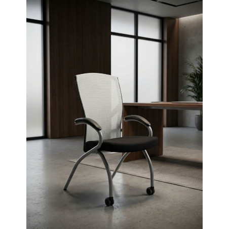 Silla Recepción Oficina Malla Blanca de Grupo Kat - Montiel