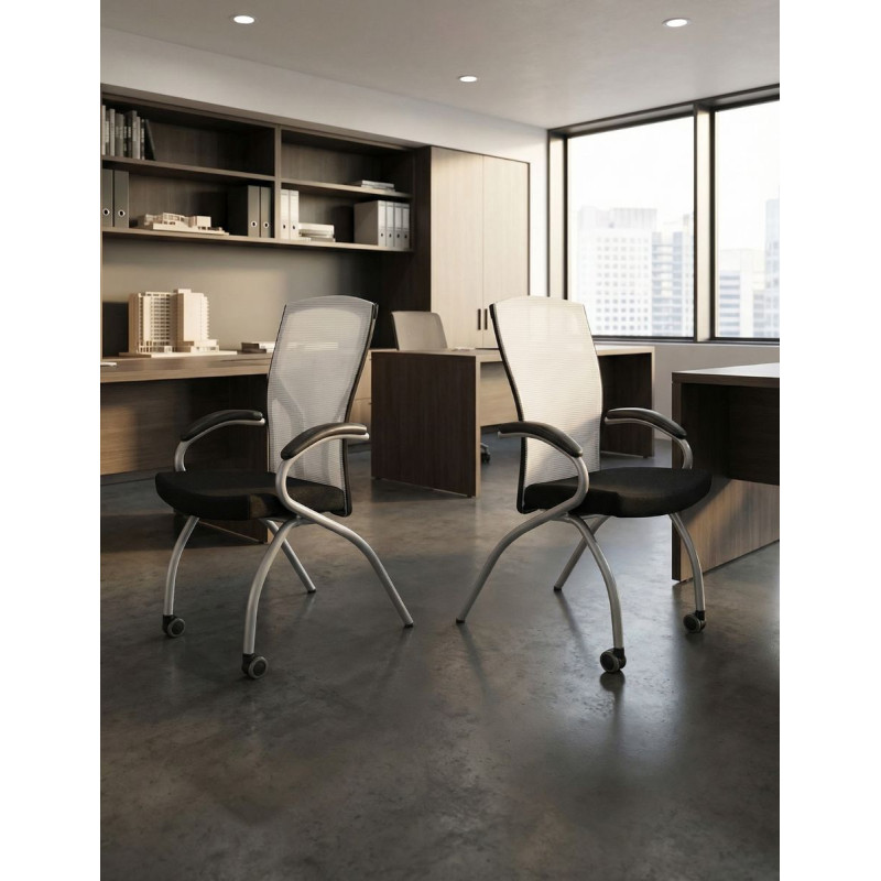 Silla Recepción Oficina Malla Blanca de Grupo Kat - Montiel