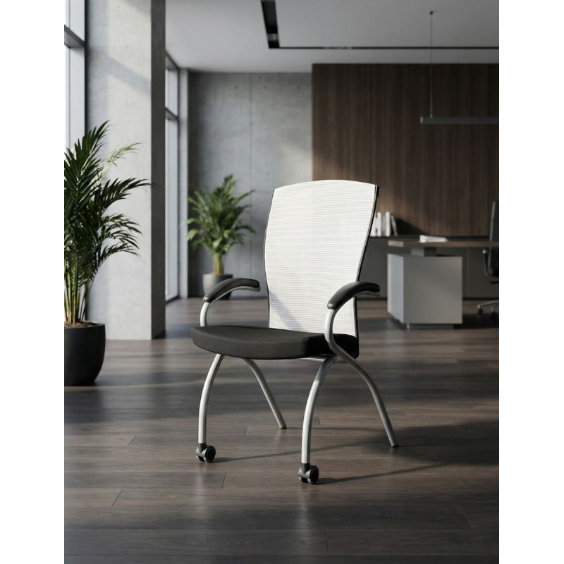 Silla Recepción Oficina Malla Blanca de Grupo Kat - Montiel