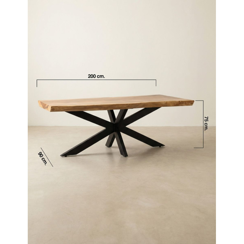 Mesa Suar 200x90 cm. de Madera Maciza - Montiel