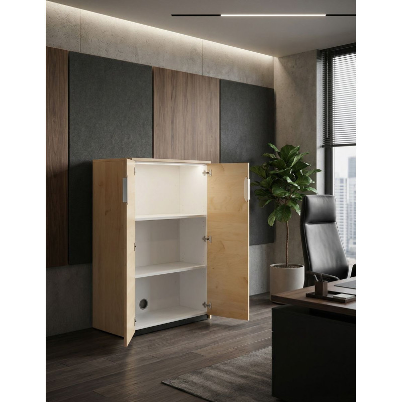 Armario de Oficina 120x80 cm. de Madera MM1788 de Montiel