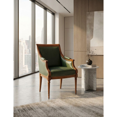 Sillón Confidente Piel Verde MM1791 - Montiel