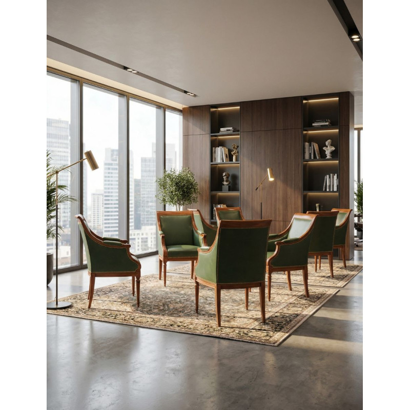 Sillón Confidente Piel Verde MM1791 - Montiel