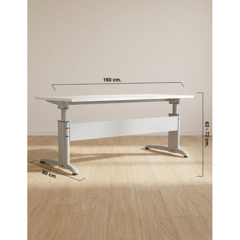 Mesa Doue Blanca Regulable 160cm | Montiel