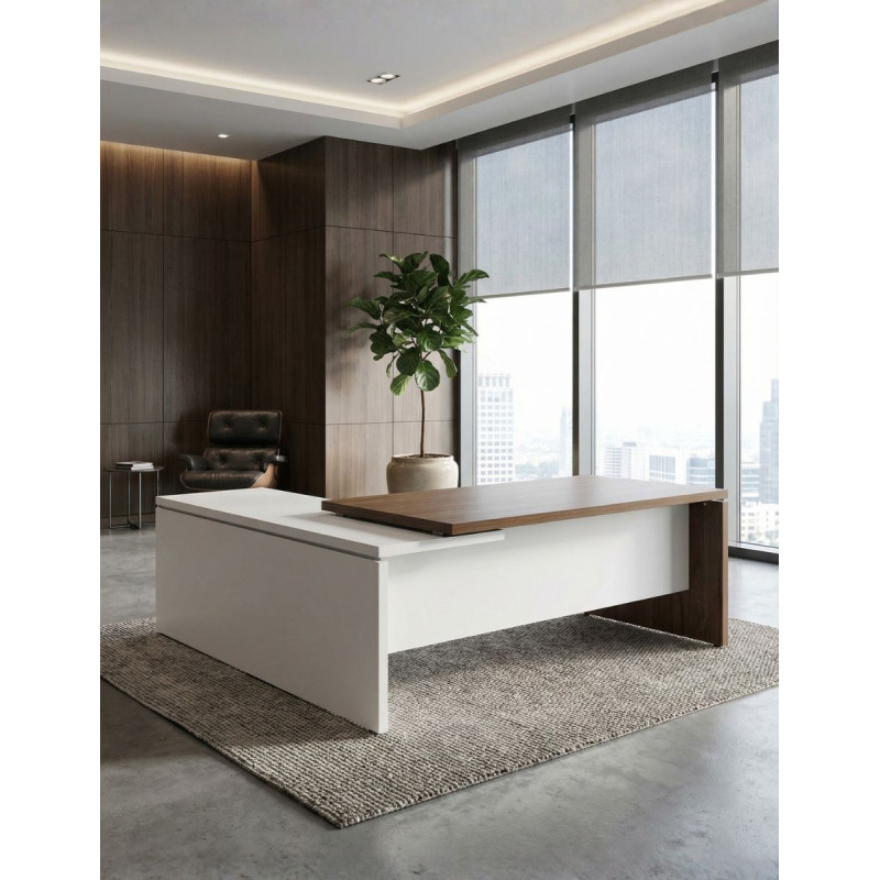 ▷ Mesa Despacho en L Serie H4  - Oficinas Montiel