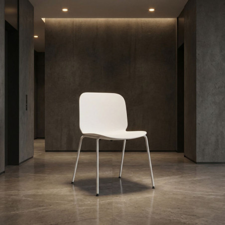 Silla Confidente Blanca Sin Brazos Vent de Ofita - Reoffice