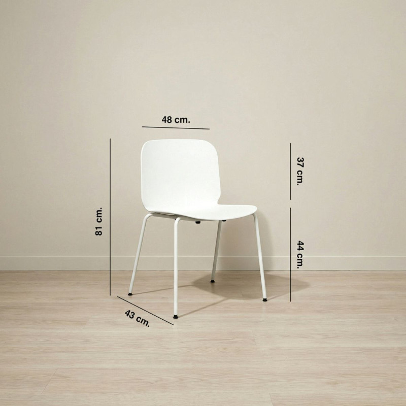 Silla Confidente Blanca Sin Brazos Vent de Ofita - Reoffice