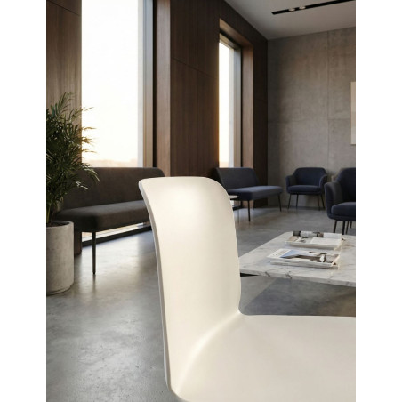 Silla Confidente Blanca Sin Brazos Vent de Ofita - Reoffice