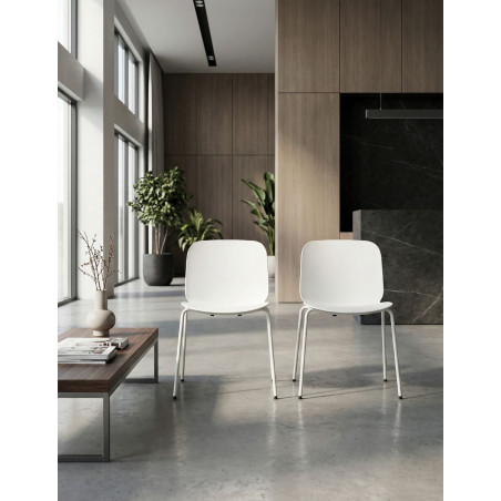 Silla Confidente Blanca Sin Brazos Vent de Ofita - Reoffice