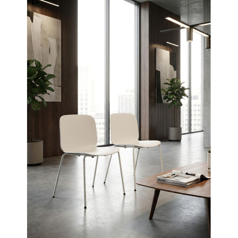 Silla Confidente Blanca Sin Brazos Vent de Ofita - Reoffice