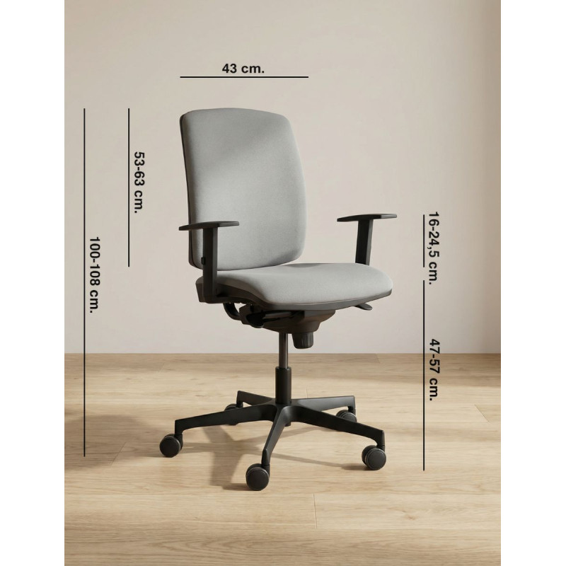Silla Oficina Ergonómica Brazos 1D MM1794 de Montiel