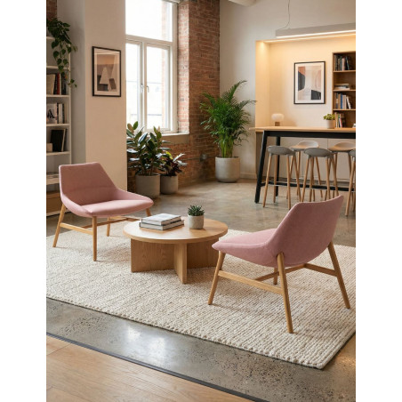 Butaca Rosa Sala de Espera Dunas XL de Inclass - Montiel