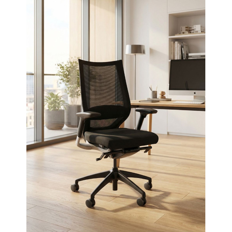 Silla Oficina Negra con Ruedas de Alital - Montiel