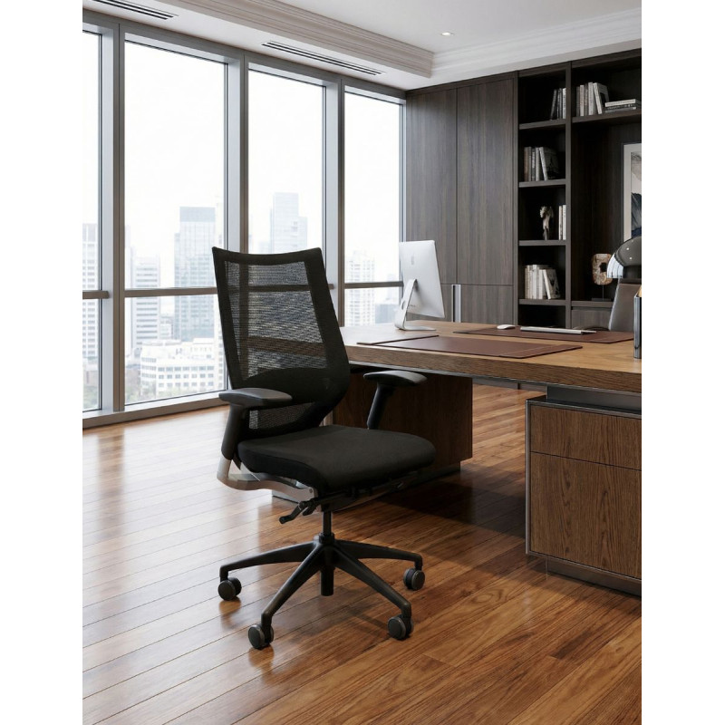 Silla Oficina Negra con Ruedas de Alital - Montiel