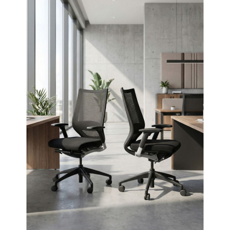 Silla Oficina Negra con Ruedas de Alital - Montiel