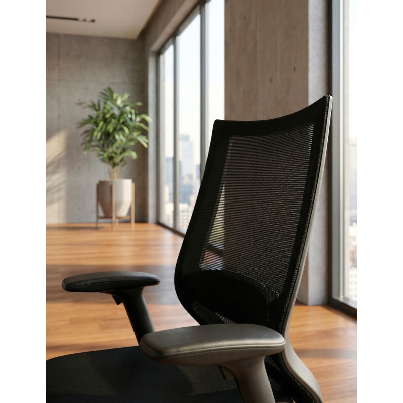 Silla Oficina Negra con Ruedas de Alital - Montiel