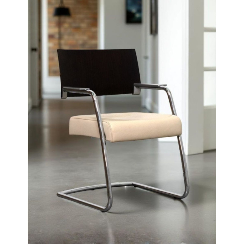 Silla Confidente Piel Beige de Arte's - Reoffice