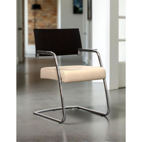 Silla Confidente Piel Beige de Arte's - Reoffice