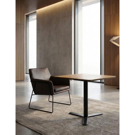 Mesa cafetería 80x80 Negra MM1265 - Montiel