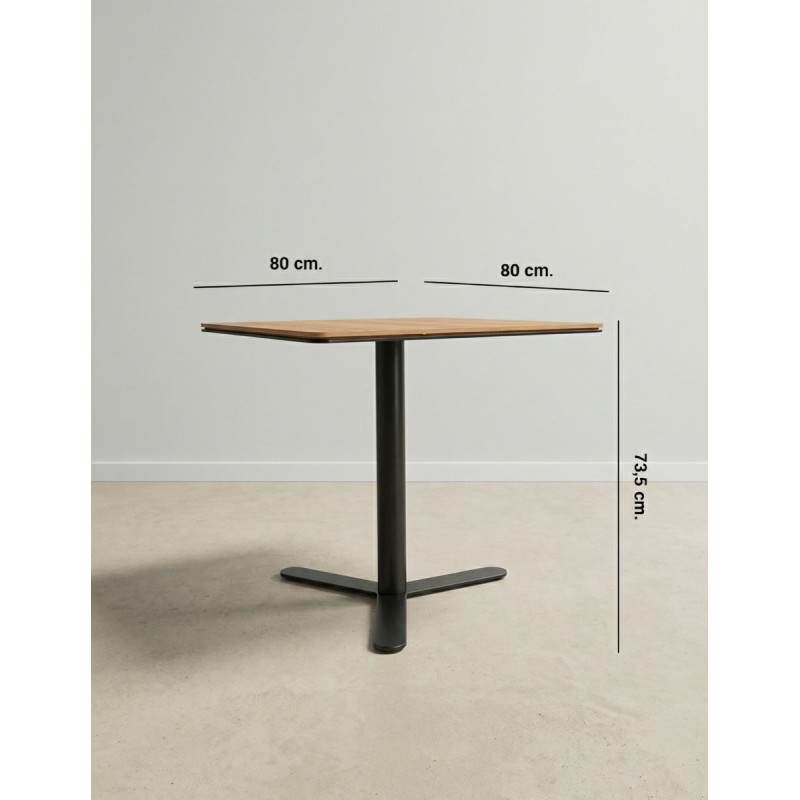 Mesa cafetería 80x80 Negra MM1265 - Montiel