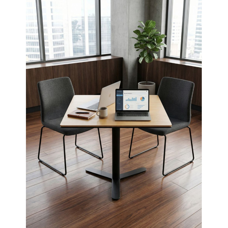 Mesa cafetería 80x80 Negra MM1265 - Montiel