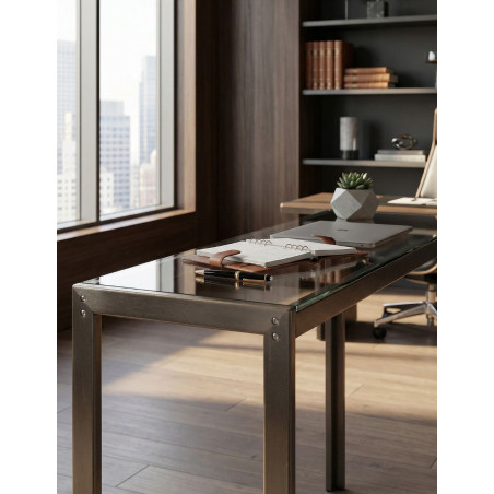 Mesa alta estrecha de cristal MM1565 - Montiel