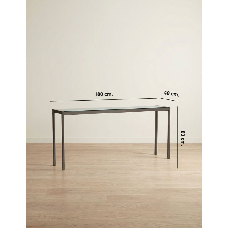 Mesa alta estrecha de cristal MM1565 - Montiel