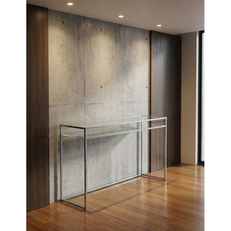 Mesa alta estrecha de cristal MM1567 - Montiel
