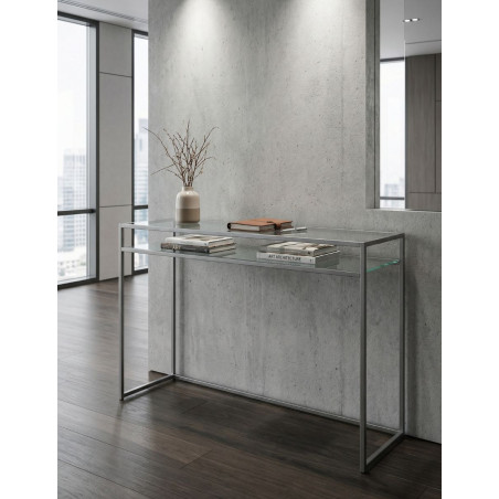 Mesa alta estrecha de cristal MM1567 - Montiel