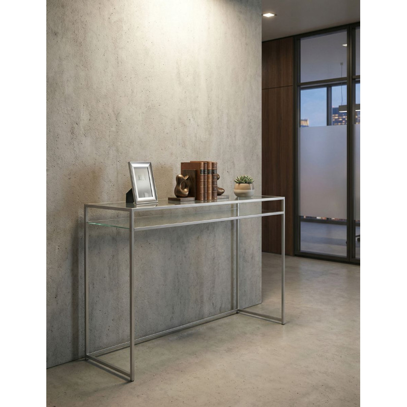 Mesa alta estrecha de cristal MM1567 - Montiel