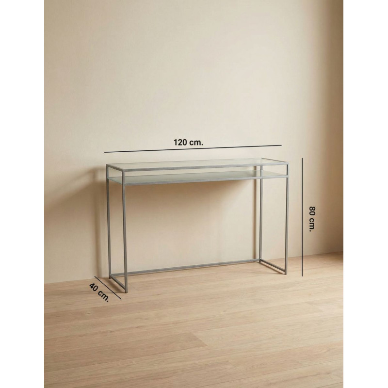 Mesa alta estrecha de cristal MM1567 - Montiel