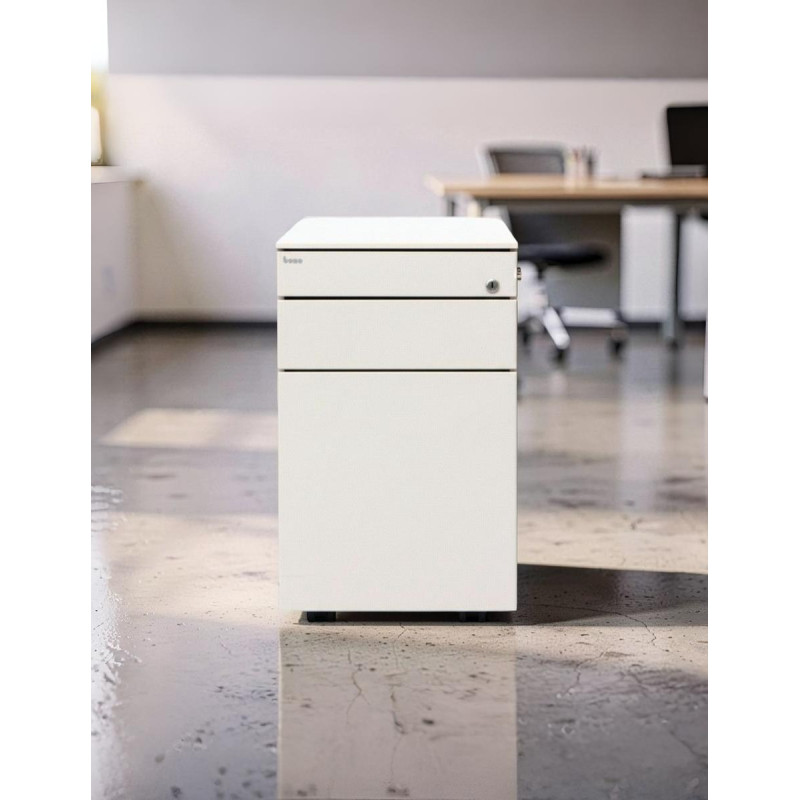 Cajonera Madera Blanca con ruedas de Bene - Montiel